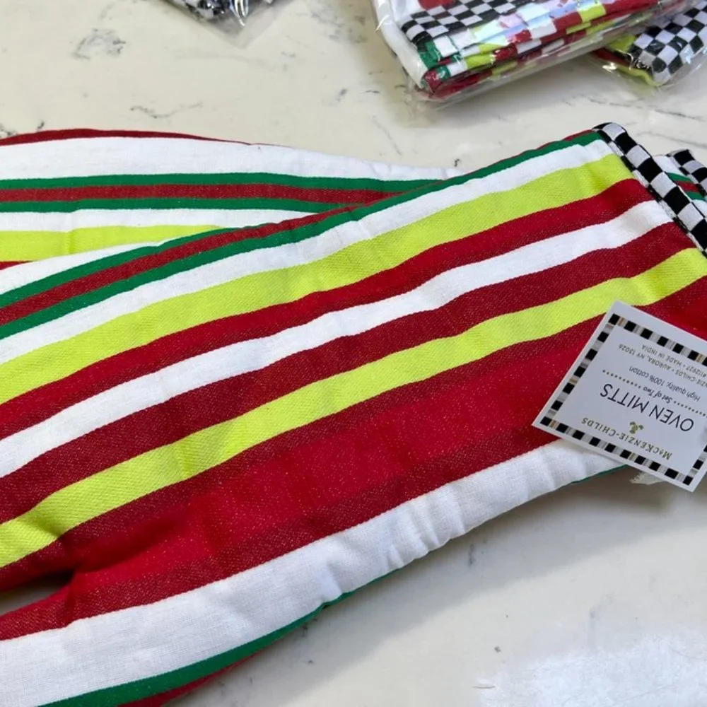 MacKenzie-Childs Bold Stripe Oven Mitts